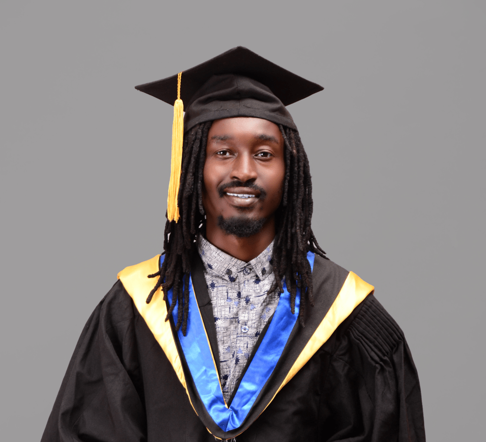 Allan Kimutai's graduation photo